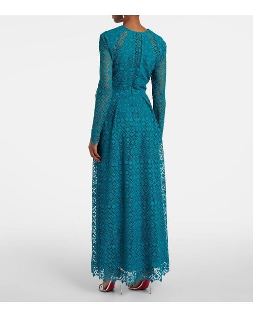 Elie Saab Blue Macrame Gown