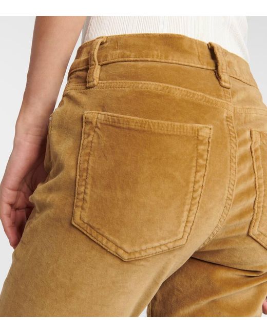 FRAME Natural Le Crop Mini Boot Velveteen Bootcut Jeans