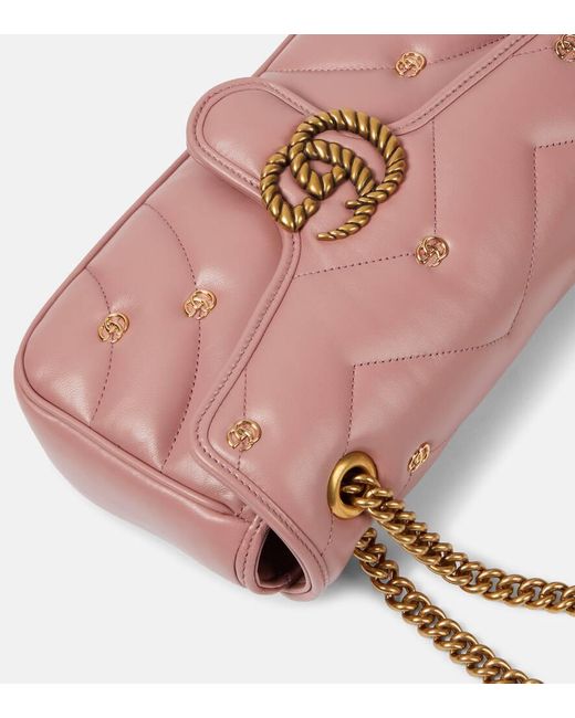 Gucci Pink Schultertasche Small aus Leder