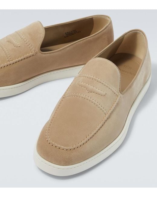 Church's White Peebles Suede Penny Loafers for men