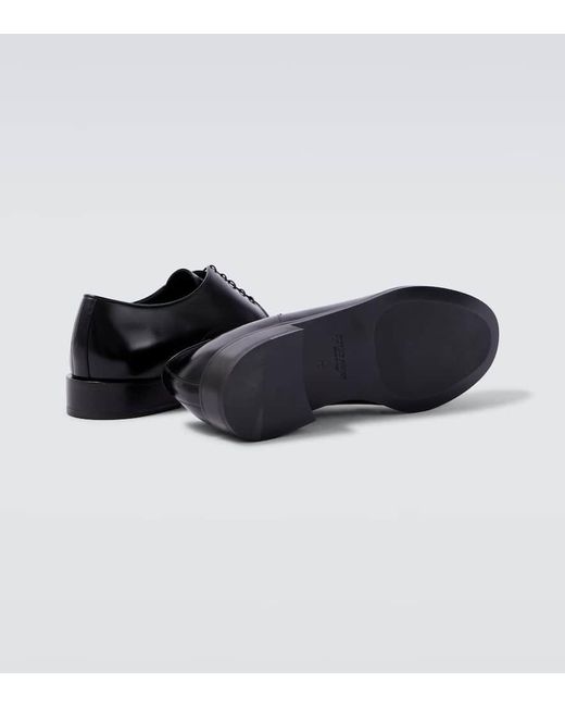 Zapatos Derby De Piel Giorgio Armani de hombre de color Black