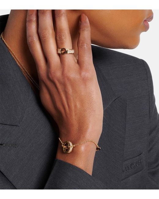 Gucci White Blondie Embellished Ring