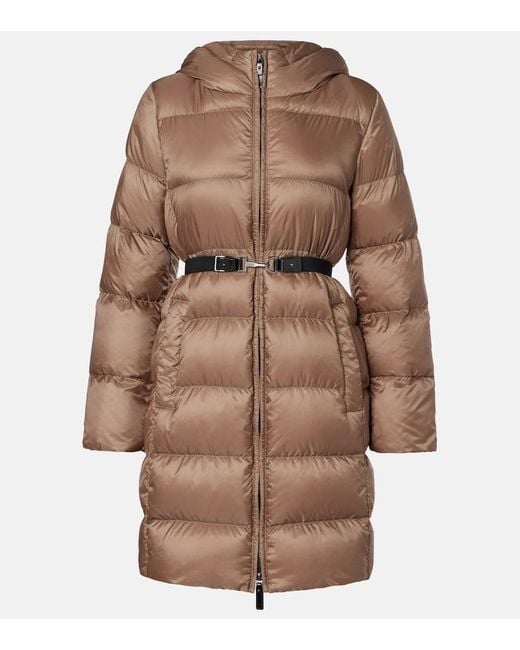 Max Mara Brown The Cube Seipar Quilted Down Coat