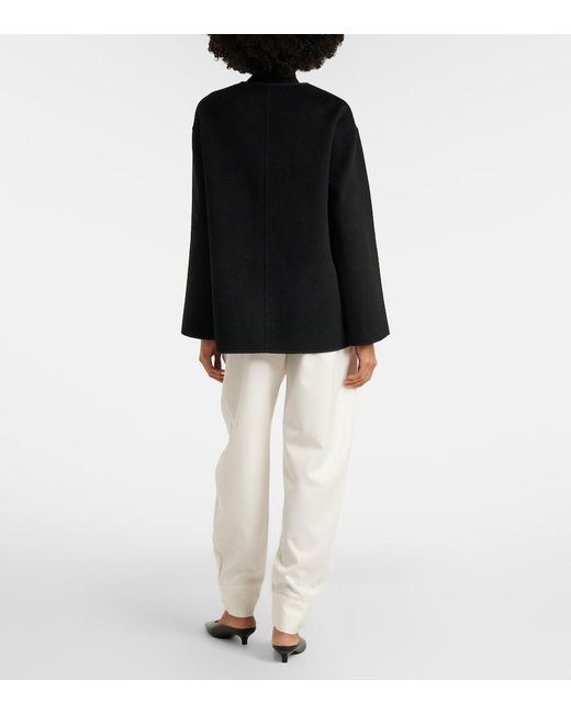 Rohe White Wool-Blend Barrel-Leg Pants