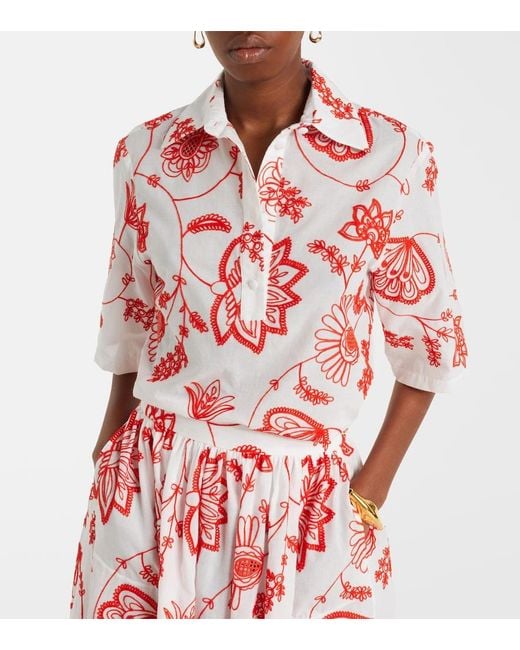 Eres Izana Embroidered Cotton-Blend Shirt