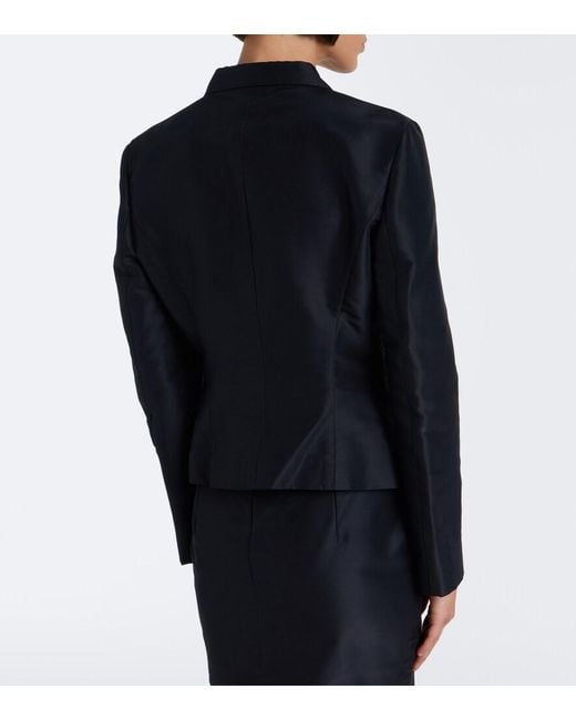 Gucci Black Silk Faille Jacket