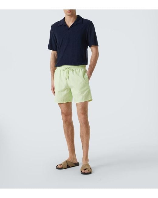 Frescobol Carioca Blue Faustino Terry Polo Shirt for men