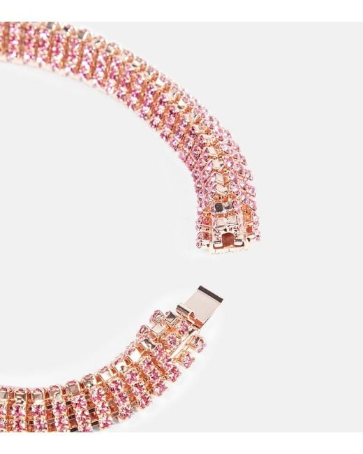 Magda Butrym Pink Crystal-Embellished Necklace