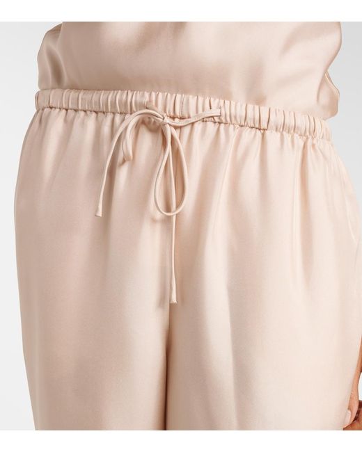 Rohe Natural Silk Twill Wide-Leg Pants