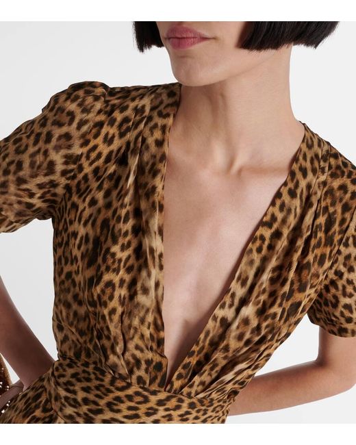 Melissa Odabash Brown Lou Cheetah-print Maxi Dress