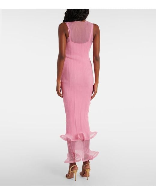 Robe Midi Daniella A Volants Jonathan Simkhai en coloris Pink