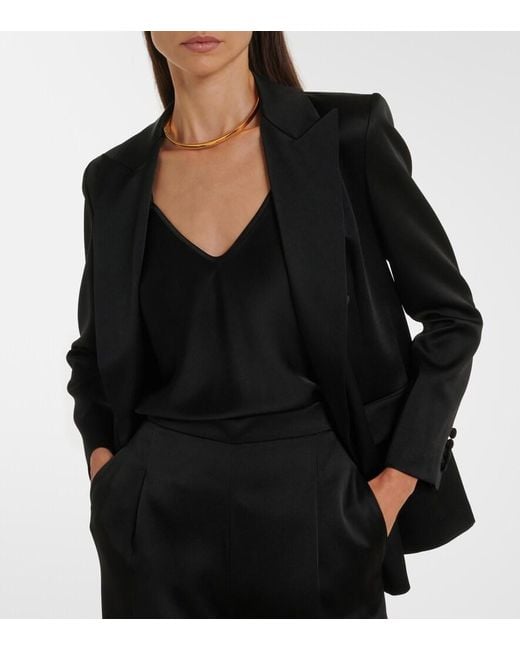 Max Mara Black Satin Camisole