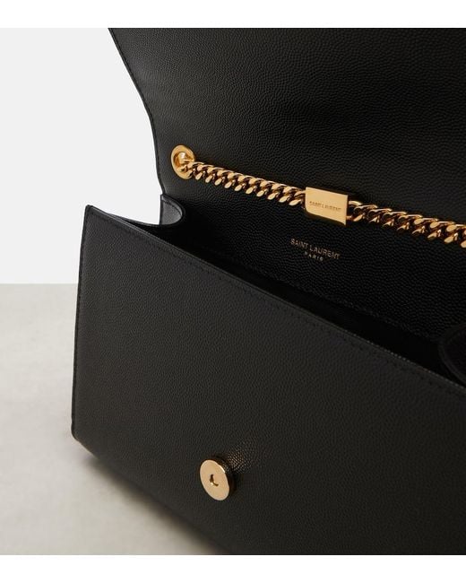 Saint Laurent Black Kate Monogram Small Leather Shoulder Bag
