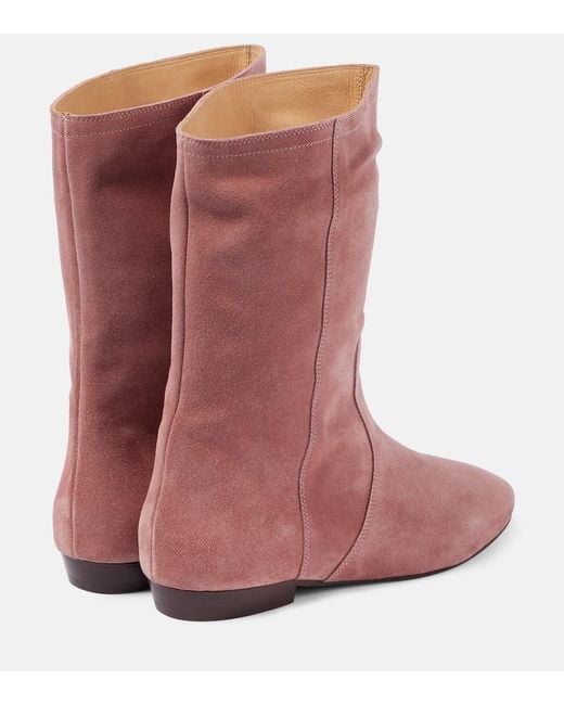 Isabel Marant Pink Stefa Suede Boots