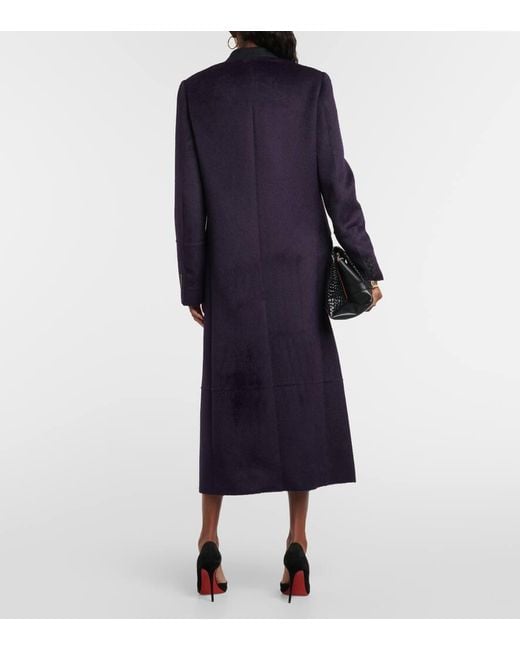 Abrigo De Mezcla De Lana De Alpaca Victoria Beckham de color Blue