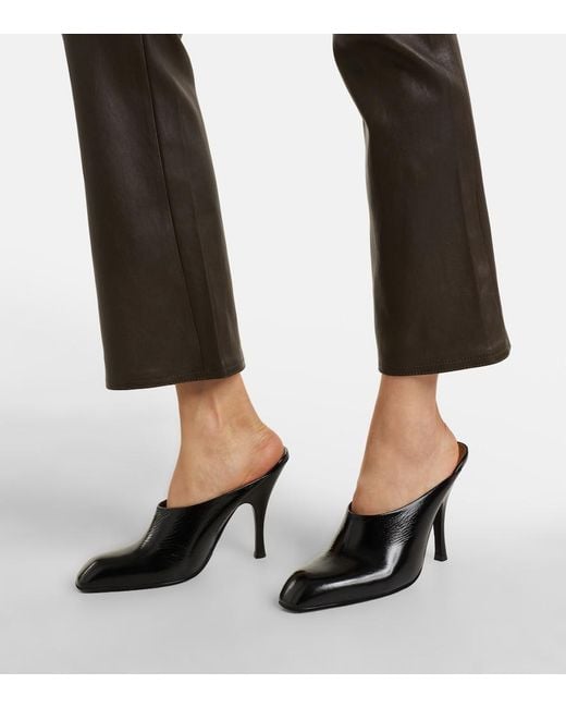 Stouls Gray Dean 22 Leather Flared Pants