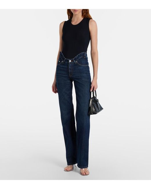 Jean Paul Gaultier Blue Curved Bootcut Jeans