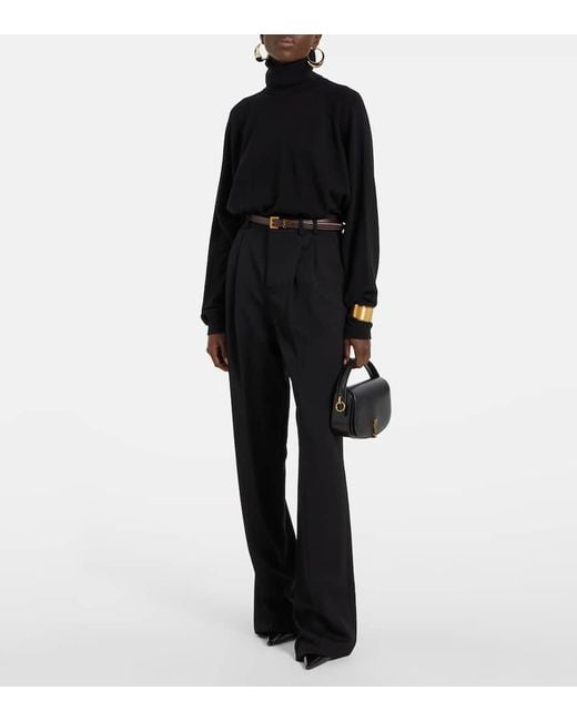 Saint Laurent Black Cashmere Turtleneck Sweater