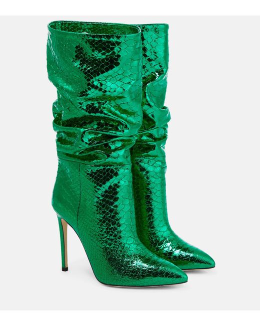 Green metallic sales ankle boots