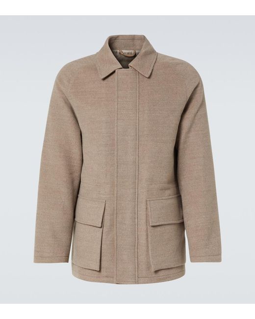 Saman Amel Natural City Wool Jacket for men