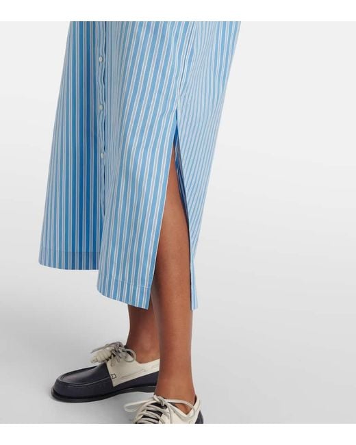 Polo Ralph Lauren Blue Cotton Shirt Dress