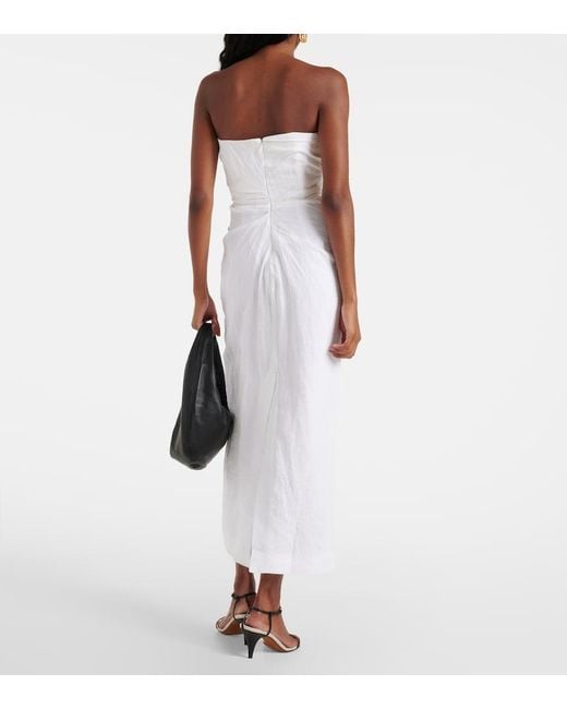 TOVE White Bridal Sabella Linen Maxi Dress
