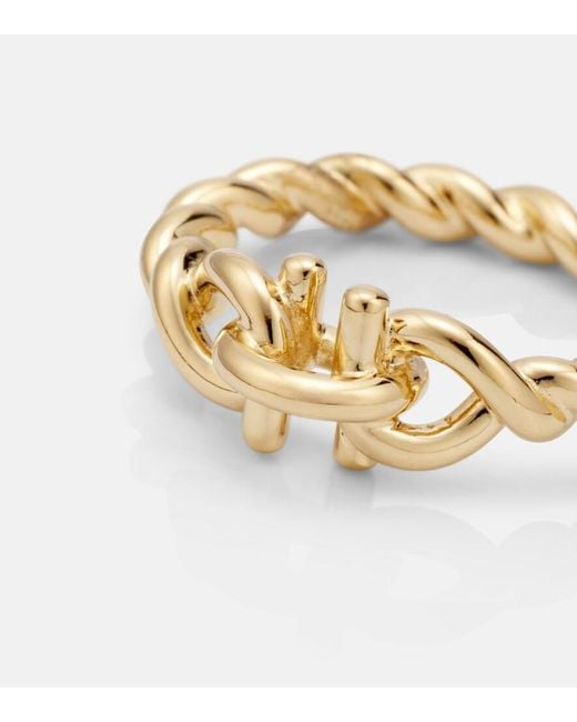 Ferragamo White Vergoldeter Ring