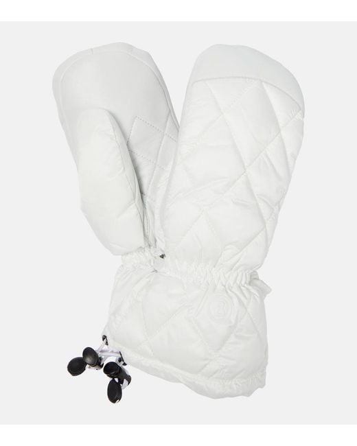 Bogner White Selia Ski Mittens
