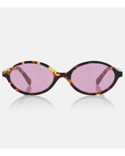 Miu Miu Pink Miu Regard Round Sunglasses