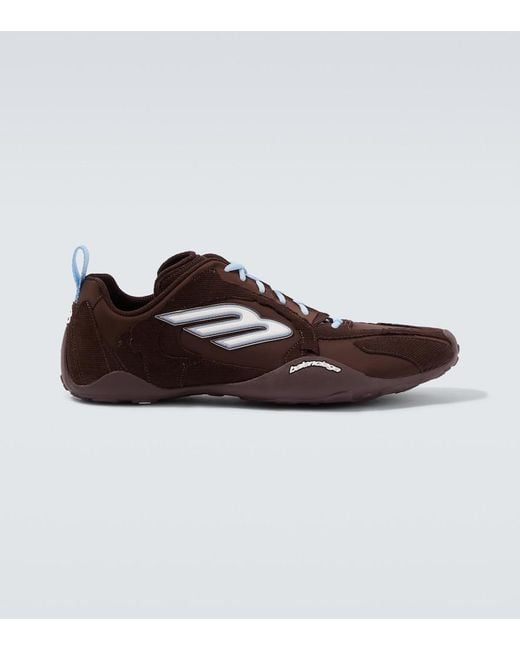 Balenciaga Brown Monday Ultra Corduroy-Trimmed Sneakers for men