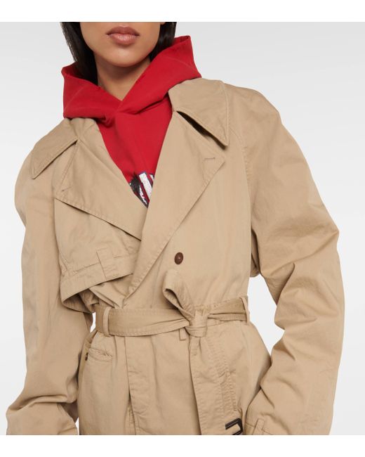 Trench-coat en coton Balenciaga en coloris Natural
