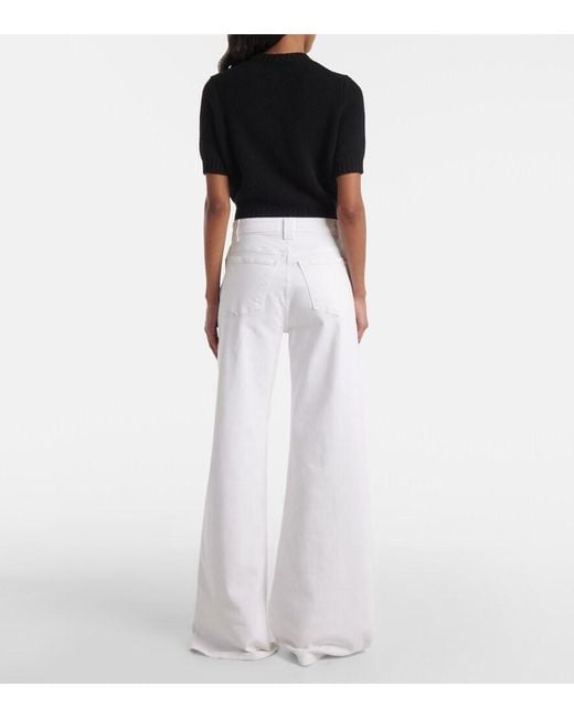 Khaite White Dane Flared Jeans