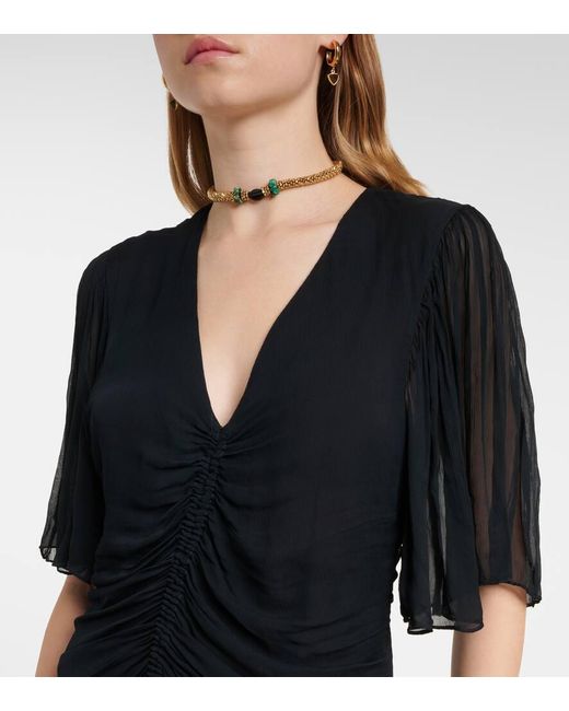 Isabel Marant Black Minikleid Vivienne Aus Musselin