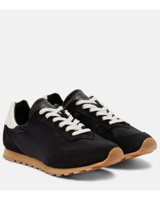 Le Monde Beryl Black Sneakers Slim Runner Mit Veloursleder