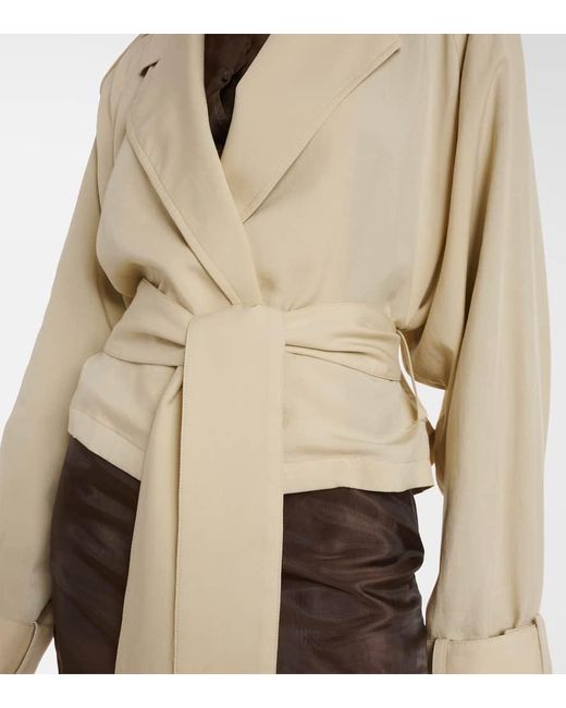 Frankie Shop Natural Cropped-Trenchcoat Simona