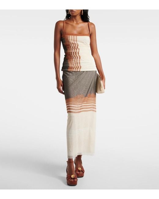 Sir Gray Breeze Bandeau Striped Maxi Skirt