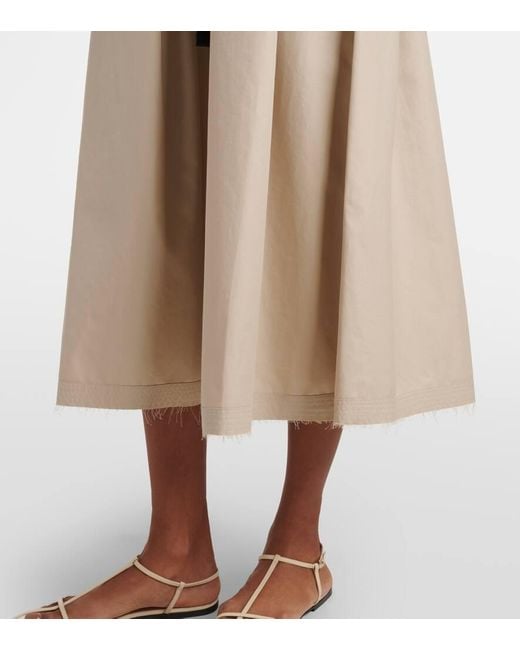 Max Mara Natural Midikleid Amina Aus Baumwolle