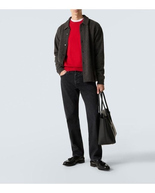 FRAME Gray Wool Overshirt for men