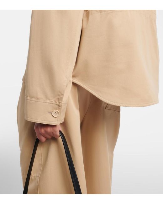 Loewe Natural Leather-Trimmed Cotton Jacket