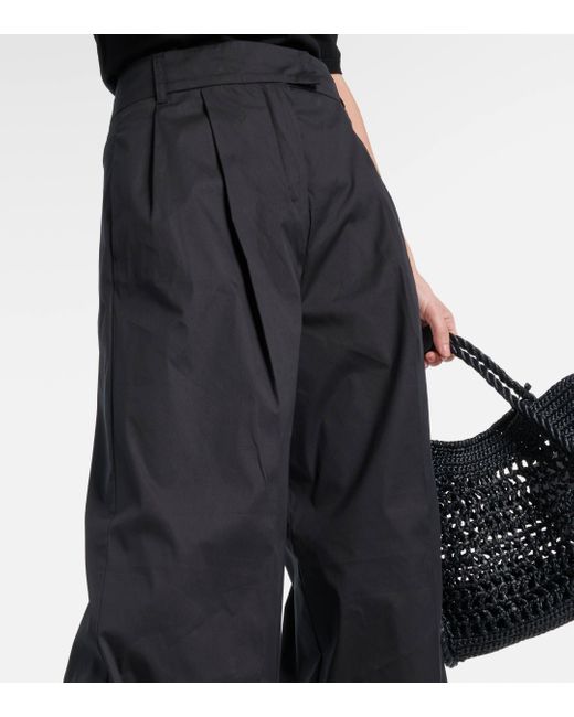 Pantalon ample Cassia en coton melange Max Mara en coloris Black