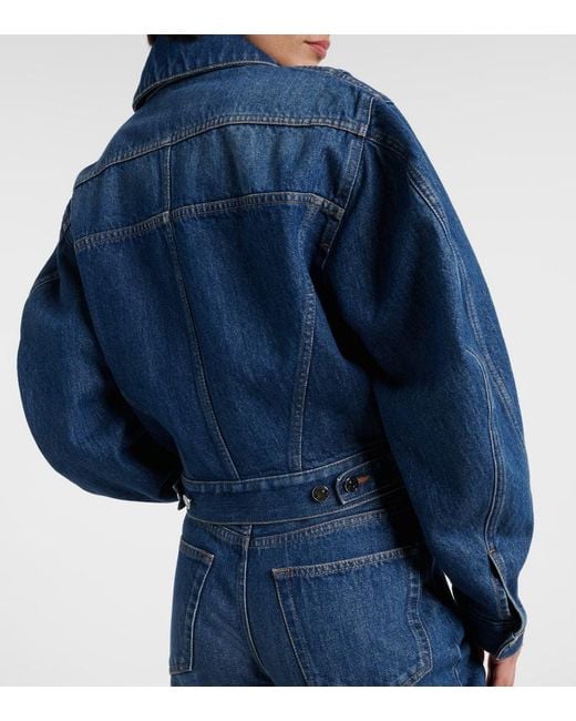 Givenchy Blue Cocoon Cropped Denim Jacket