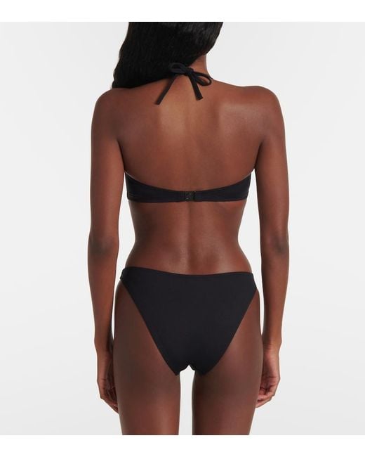 Top De Bikini Triangular Gang Eres de color Black