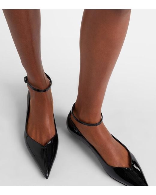 Christian Louboutin Black Erozeena Patent Leather Ballet Flats