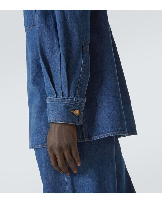 Camisa De Denim Auralee de hombre de color Blue