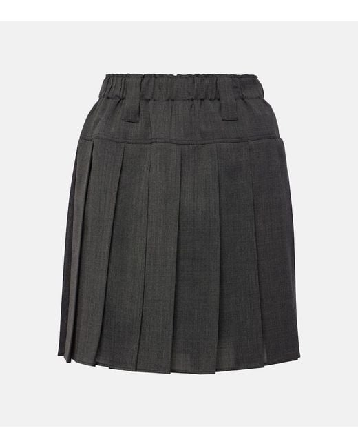 Brunello Cucinelli Gray Pleated Tennis Skirt