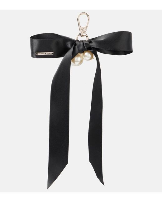 Simone Rocha Black Taschenanhaenger Mit Zierperlen