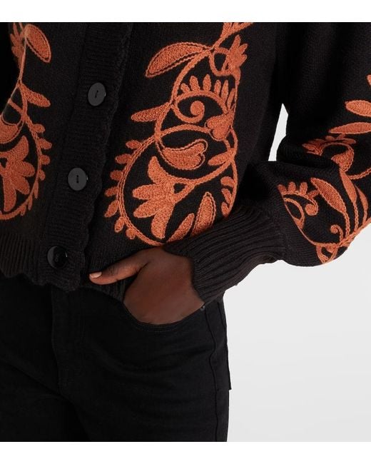 Farm Rio Black Bestickter Cardigan Cornely Ainika