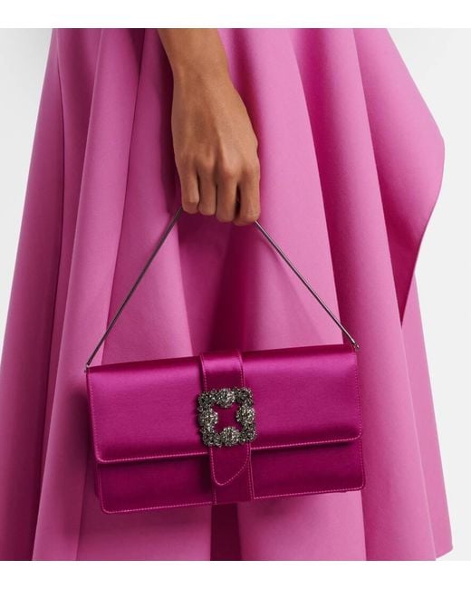 Clutch Capri di Manolo Blahnik in Purple