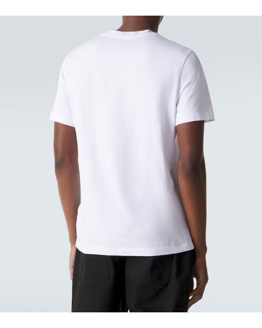 Moncler White Logo Cotton Jersey T-Shirt for men