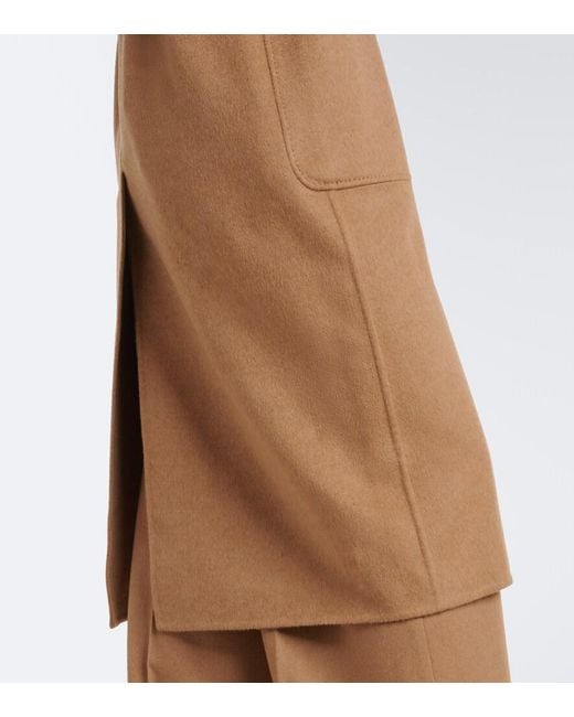 Max Mara Natural Wool Wrap Coat